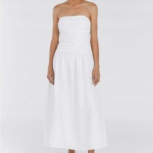 COPY - DISSH Catania White Linen Dress